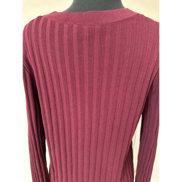 C/MEO COLLECTIVE Women's Deep Purple Knit Sweater Dress / Tunic Sz Large 10 / 12 - Picture 9 of 14